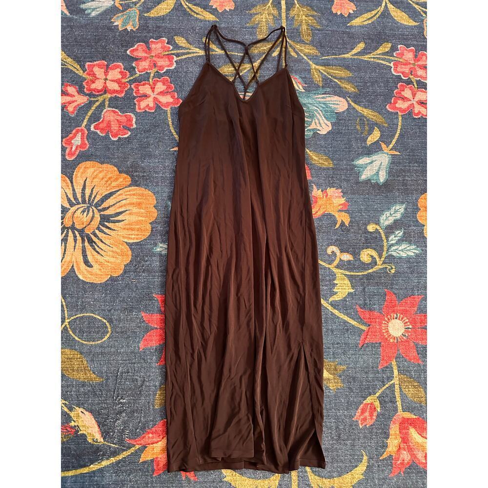 Frame Delicate Knot Dress Brown Size Medium - Picture 6 of 11